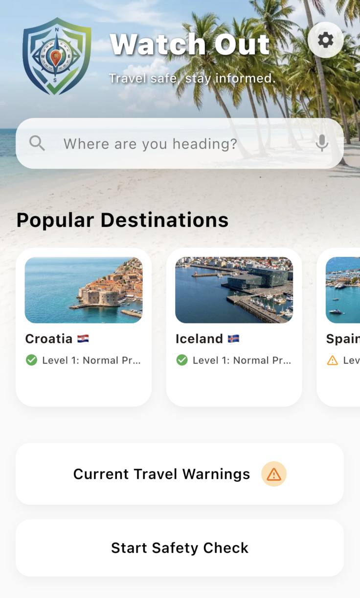 Watch Out App Home